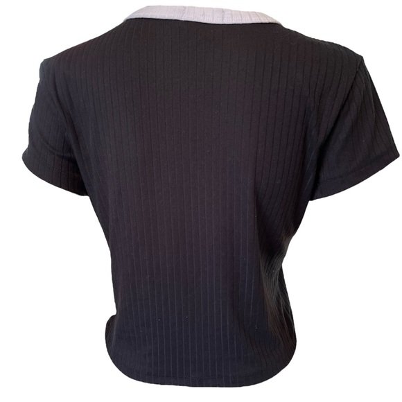 NEW Stella Tweed Black White Exclusive Party Girl Novelty Bimbo Cropped T Shirt - Picture 4 of 7